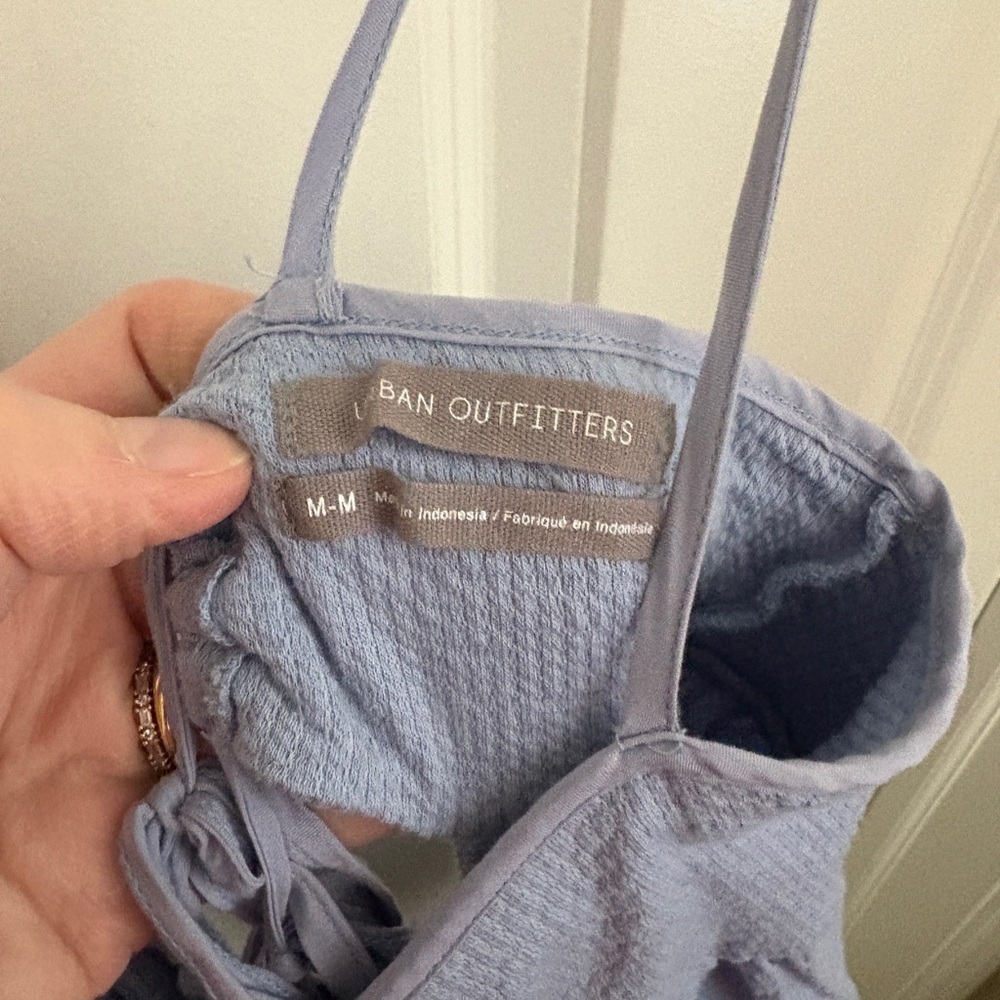Urban Outfitters Babydoll Cami Flowy Open Back Feminine Blue Tank Women’s Med - Picture 4 of 7